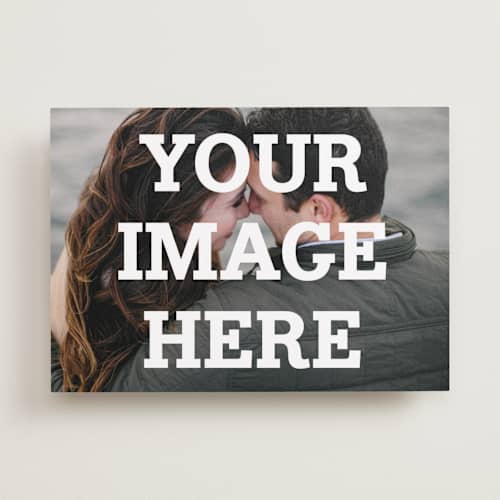 This is a ivory save the date with standard by Minted called the big picture printing on recycled smooth signature in standard