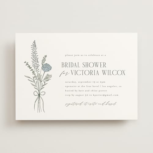 This is a garden bridal shower invitations with standard by Kelly Schmidt called botanical printing on signature in standard
