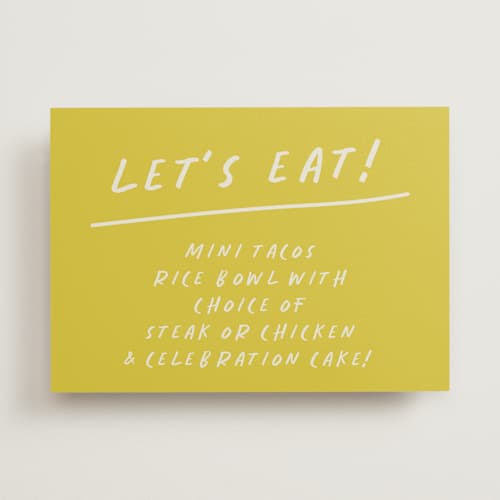 This is a limoncello graduation party decorations with standard by Maja Cunningham called celebration printing on doublethick in 5x7