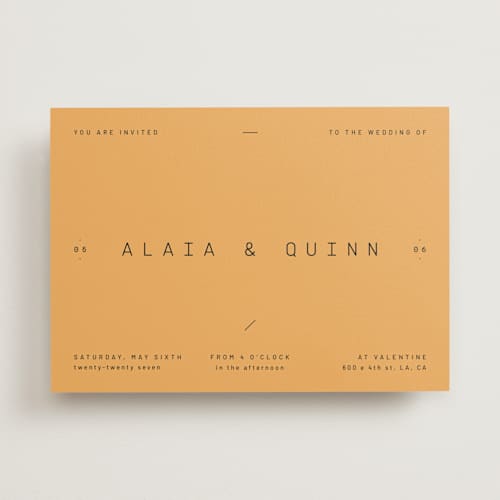 This is a confetti wedding invitations with standard by Blustery August called alaia printing on signature in standard