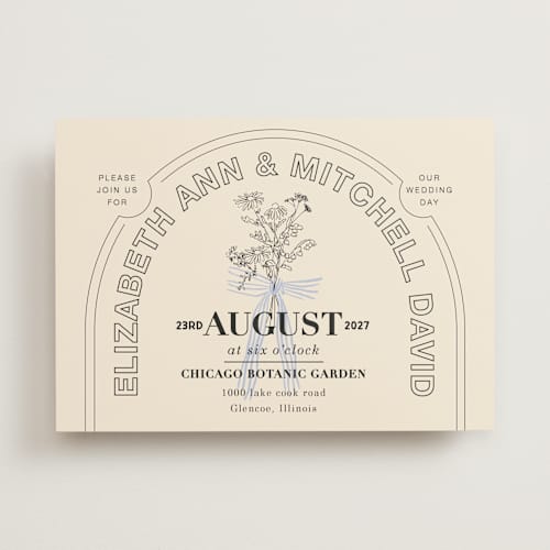 This is a daisy wedding invitations with standard by Baumbirdy called sealed printing on signature in standard