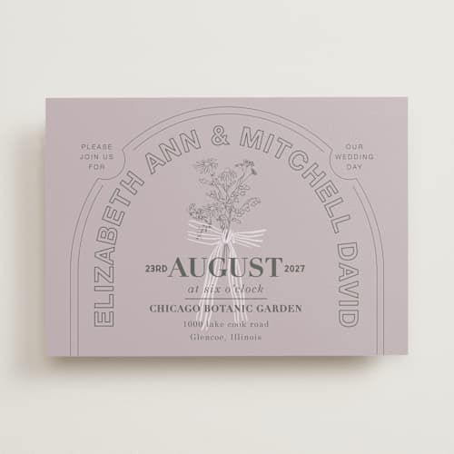 This is a plum wedding invitations with standard by Baumbirdy called sealed printing on signature in standard
