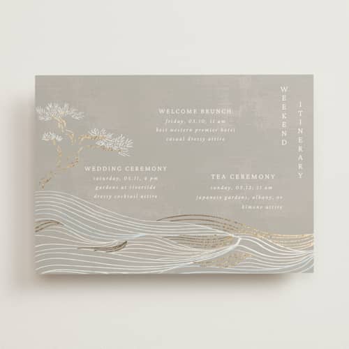 This is a ash ceremony reception essentials with foil pressed by Jelena Vuletic called asahi printing on signature in standard