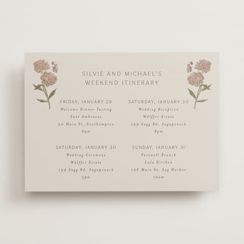 This is a petal ceremony reception essentials with foil pressed by Nicoletta Savod called parisian garden printing on signature in standard