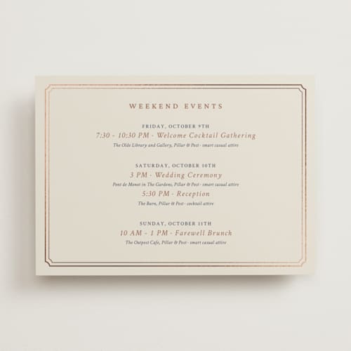 This is a midnight ceremony reception essentials with foil pressed by Sam Dubeau called equestrian printing on signature in standard