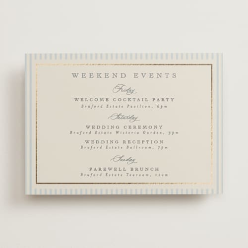 This is a provincial ceremony reception essentials with foil pressed by Angela Thompson called emma printing on signature in standard