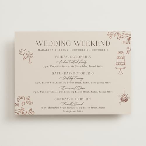 This is a almond ceremony reception essentials with foil pressed by frau brandt called shining florals printing on signature in standard
