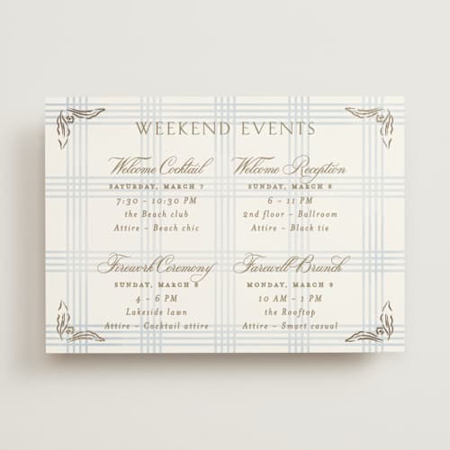 This is a belair ceremony reception essentials with foil pressed by Grae called salt and ivory printing on signature in standard