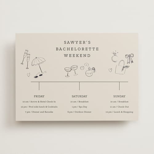 This is a eggnog ceremony reception essentials with standard by Baumbirdy called wedding sketches printing on signature in 5x7