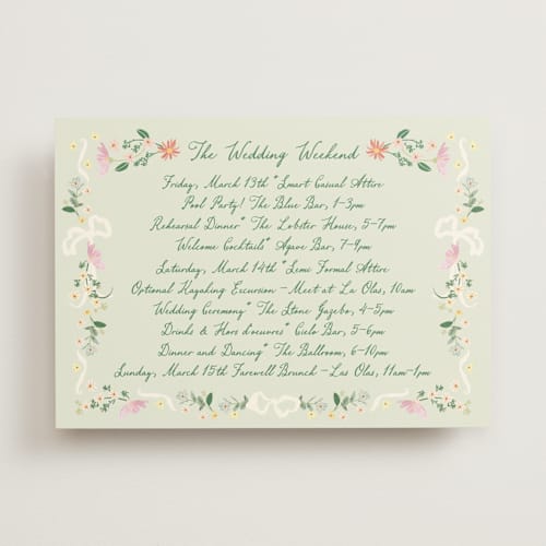 This is a spring ceremony reception essentials with standard by Phrosné Barwood called spring draped garland printing on signature in standard
