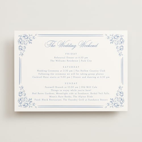 This is a sky ceremony reception essentials with standard by Robert and Stella called constance printing on signature in standard