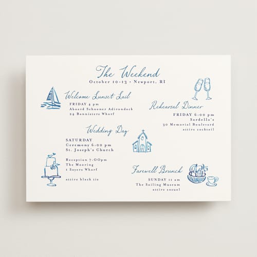 This is a cerulean ceremony reception essentials with standard by Tamara Hilje called positano printing on signature in standard