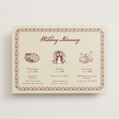 This is a ivory ceremony reception essentials with standard by Sherley Ferreira called mughal gardens printing on signature in standard