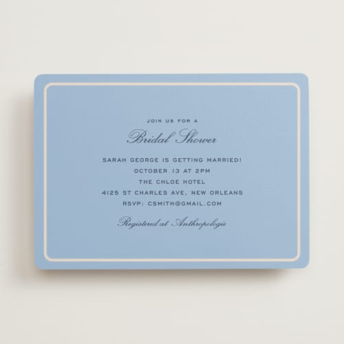 This is a sky bridal shower invitations with standard by Megan Davis called aperitif printing on signature in standard