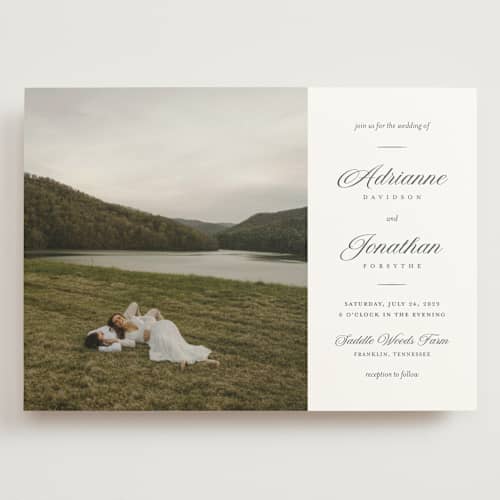This is a chiffon wedding invitations with standard by Eric Clegg called together always printing on signature in grand