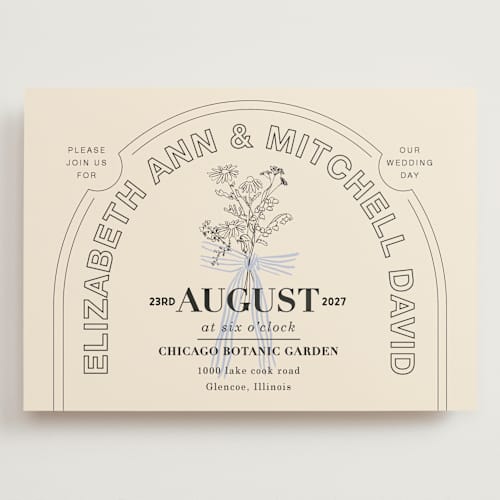 This is a daisy wedding invitations with standard by Baumbirdy called sealed printing on signature in grand