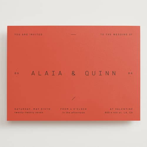 This is a verona sunset wedding invitations with standard by Blustery August called alaia printing on signature in grand