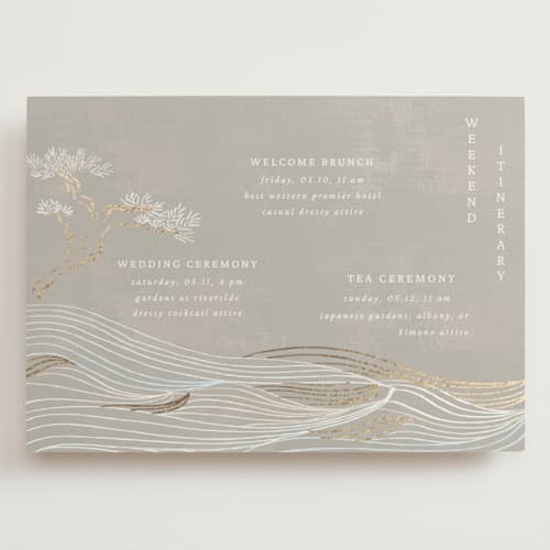 This is a ash ceremony reception essentials with foil pressed by Jelena Vuletic called asahi printing on signature in grand