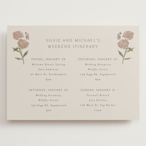This is a petal ceremony reception essentials with foil pressed by Nicoletta Savod called parisian garden printing on signature in grand
