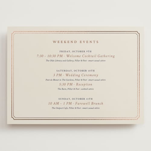 This is a midnight ceremony reception essentials with foil pressed by Sam Dubeau called equestrian printing on signature in grand
