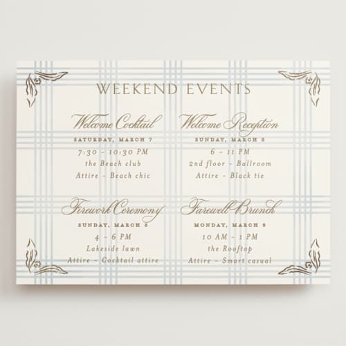 This is a belair ceremony reception essentials with foil pressed by Grae called salt and ivory printing on signature in grand