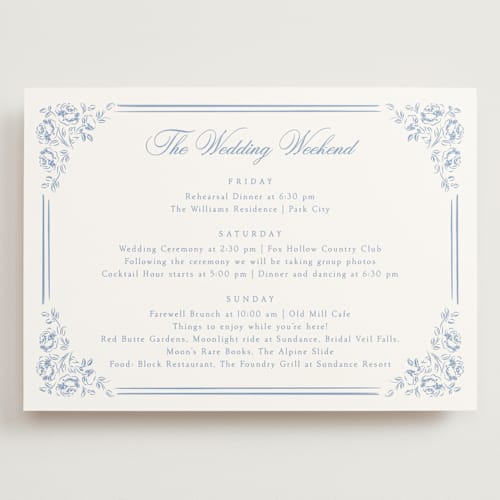 This is a sky ceremony reception essentials with standard by Robert and Stella called constance printing on signature in grand