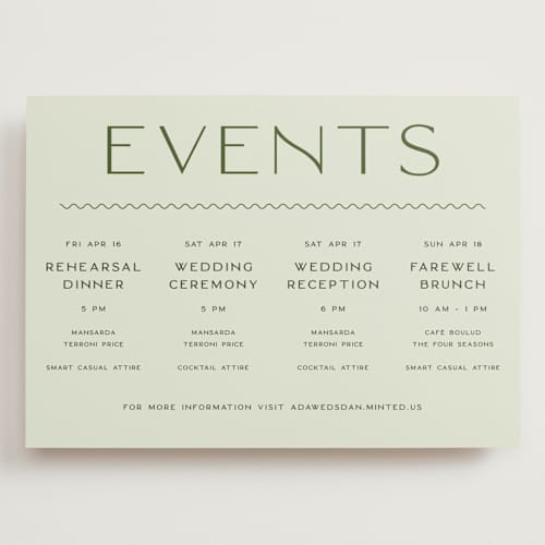 This is a lemongrass ceremony reception essentials with standard by Sam Dubeau called swoon printing on signature in grand