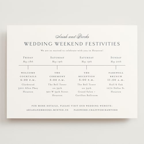 This is a french blue ceremony reception essentials with standard by Jennifer Postorino called ariah printing on signature in grand