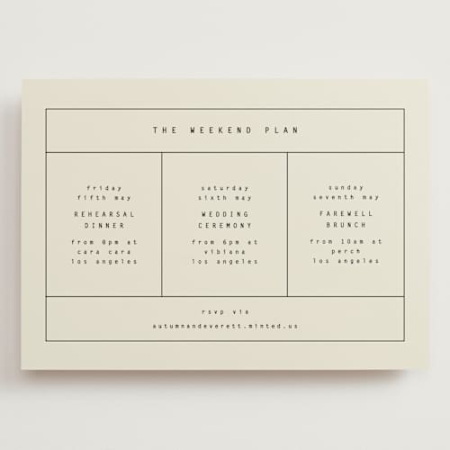 This is a vanilla ceremony reception essentials with standard by Blustery August called nonnette printing on signature in grand