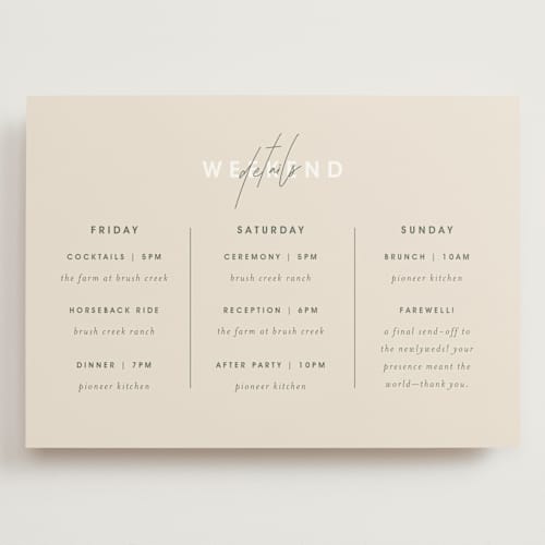 This is a olive you more ceremony reception essentials with standard by Design Lotus called true north printing on signature in grand