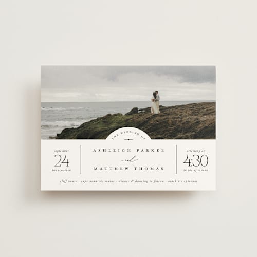 This is a cloud petite wedding invitations with standard by Heather Schertzer called panoramic printing on signature in petite