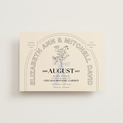 This is a daisy petite wedding invitations with standard by Baumbirdy called sealed printing on signature in petite