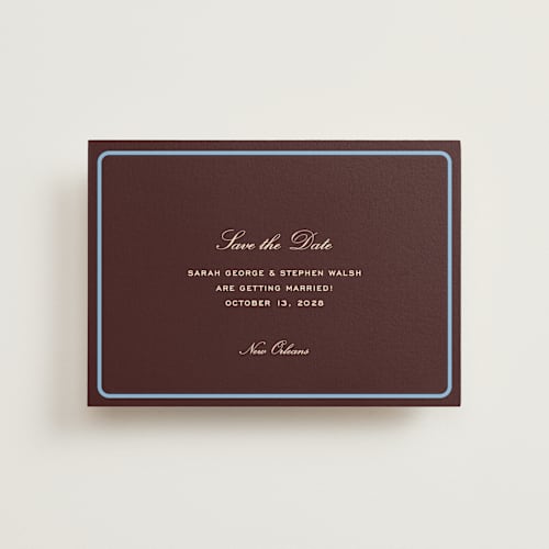 This is a fig save the date postcards with standard by Megan Davis called aperitif printing on signature in postcard