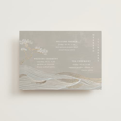 This is a ash ceremony reception essentials with foil pressed by Jelena Vuletic called asahi printing on signature in petite