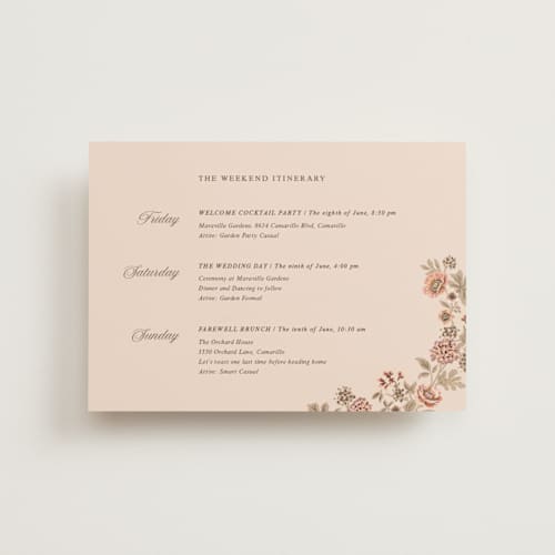 This is a chocolate ceremony reception essentials with foil pressed by Paola Benenati called blooming path printing on signature in petite