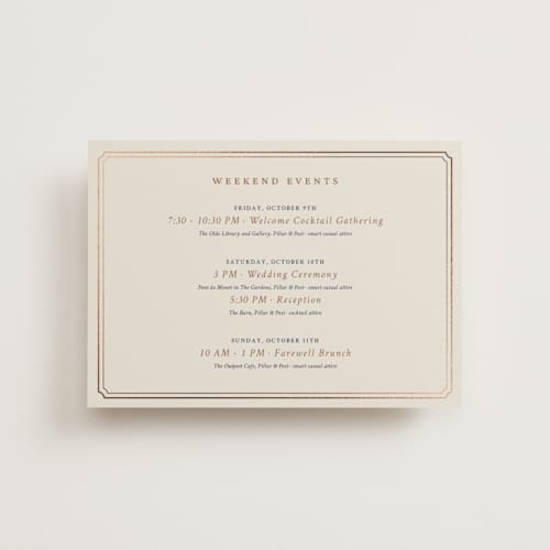 This is a midnight ceremony reception essentials with foil pressed by Sam Dubeau called equestrian printing on signature in petite