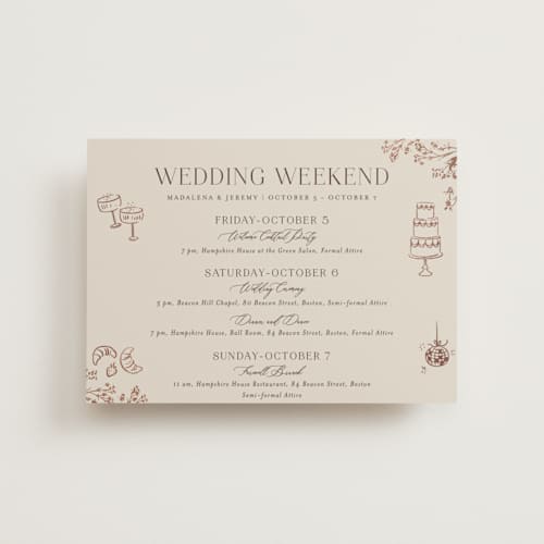 This is a almond ceremony reception essentials with foil pressed by frau brandt called shining florals printing on signature in petite