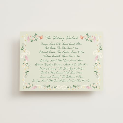 This is a spring ceremony reception essentials with standard by Phrosné Barwood called spring draped garland printing on signature in petite
