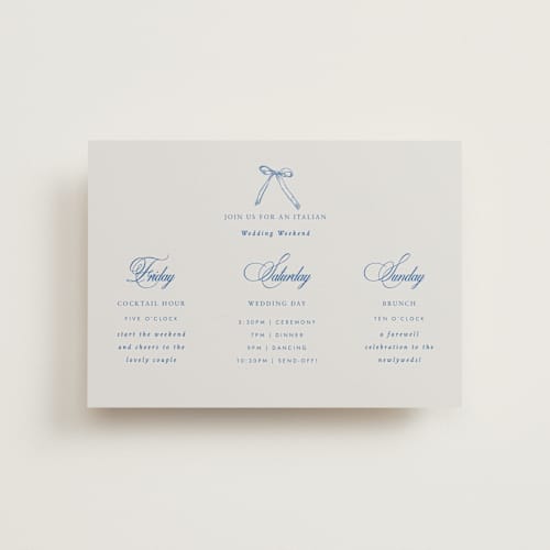 This is a blue mist ceremony reception essentials with standard by Design Lotus called amalfi blue printing on signature in petite