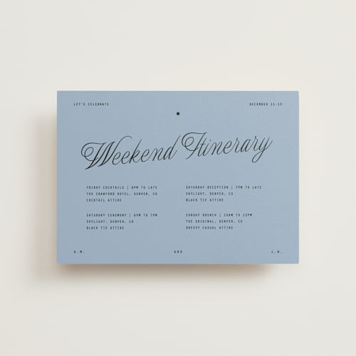 This is a sky ceremony reception essentials with standard by Blustery August called cheers printing on signature in petite