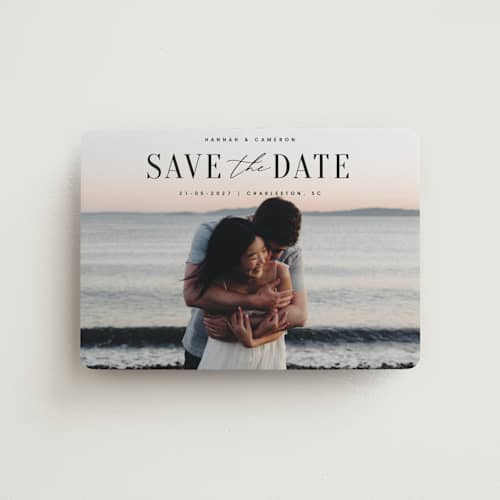 This is a ink save the date magnets with standard by Zani van Zyl called danielle printing on magnet paper in magnet