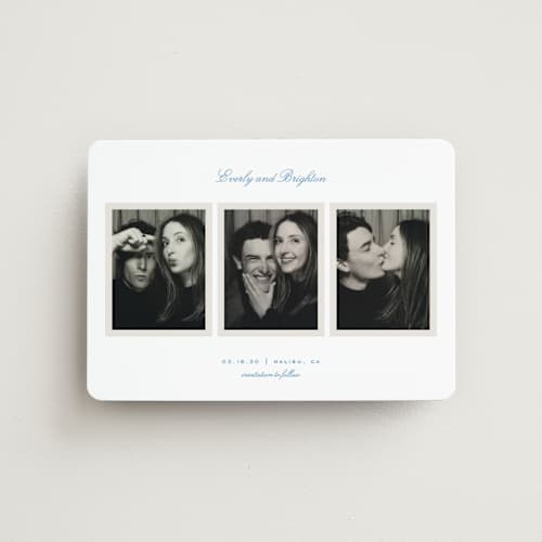This is a hydrangea save the date magnets with standard by Alexandra Cohn called opus printing on magnet paper in magnet