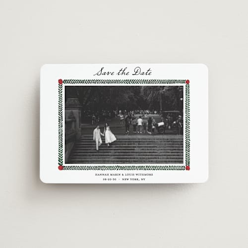 This is a rose save the date magnets with standard by Studio Suku called garden rose printing on magnet paper in magnet