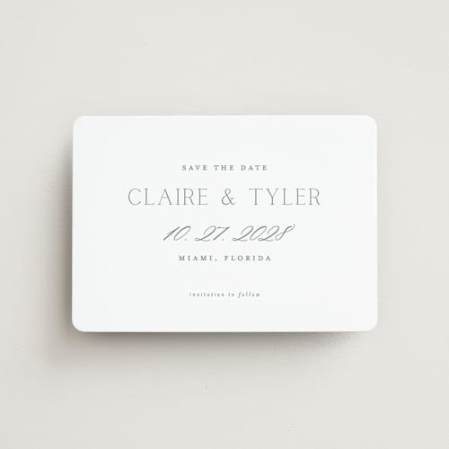 This is a smoke save the date magnets with standard by Vanessa Doyle called mark the calendar printing on magnet paper in magnet