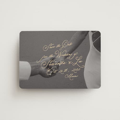 This is a wheat save the date magnets with standard by AK Graphics called twirl printing on magnet paper in magnet