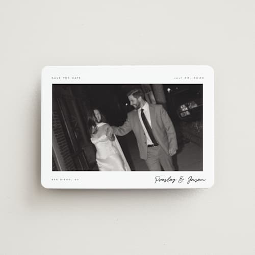 This is a cloud save the date magnets with standard by Nicole Walsh called corner printing on magnet paper in magnet