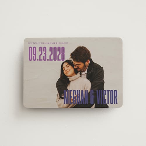 This is a hydrangea save the date magnets with standard by letterfix called ensemble printing on magnet paper in magnet