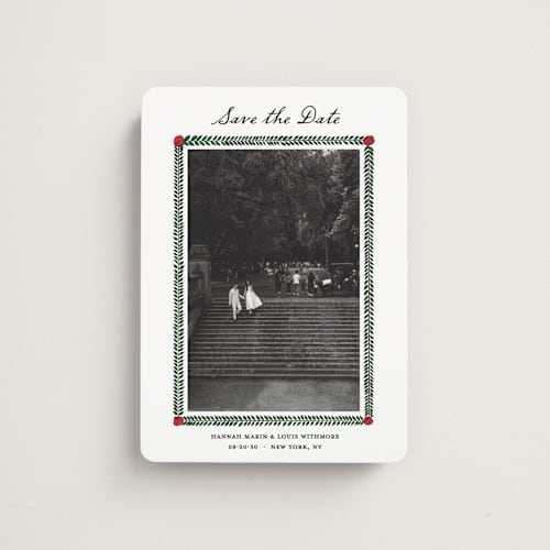 This is a rose save the date magnets with standard by Studio Suku called garden rose printing on magnet paper in magnet