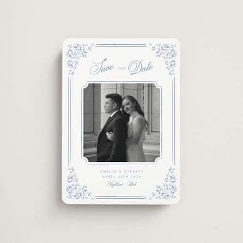 This is a sky save the date magnets with standard by Robert and Stella called constance printing on magnet paper in magnet