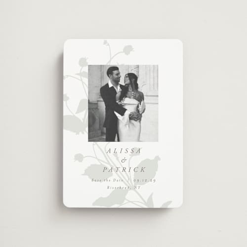 This is a fawn save the date magnets with standard by AK Graphics called autumnal printing on magnet paper in magnet